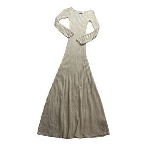 Paris Georgia Linen Knit Dress in White